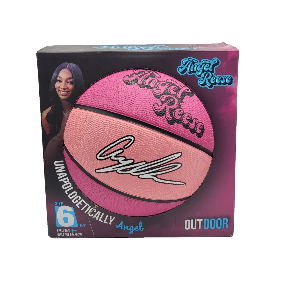 Angel Reese Signature Basketball Size 6 28.5" Youth Girls Pink Black Outdoor New